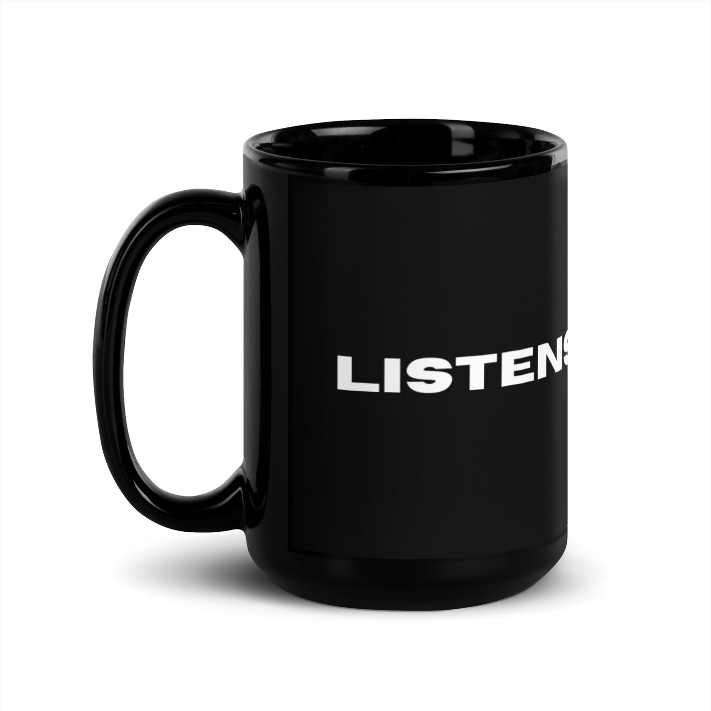 Listens to Metal - Black Glossy Mug