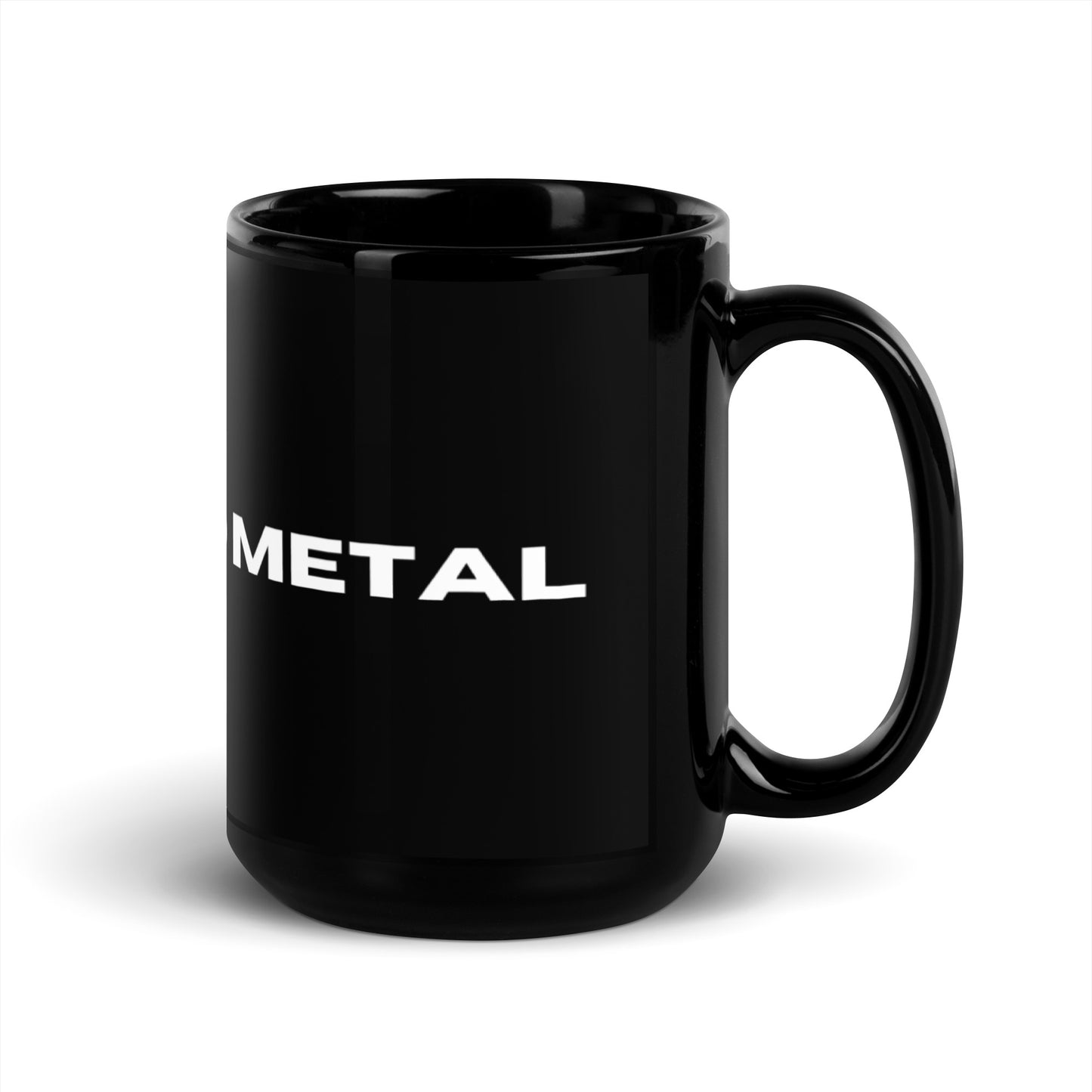 Listens to Metal - Black Glossy Mug