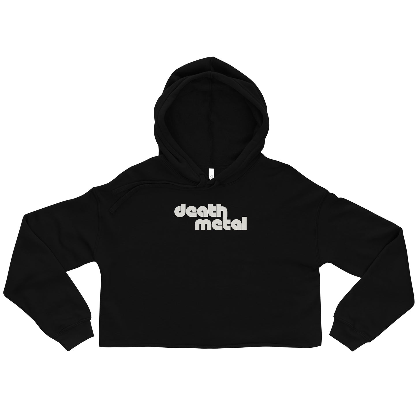 Death Metal Retro Logo Women's Cropped Hoodie