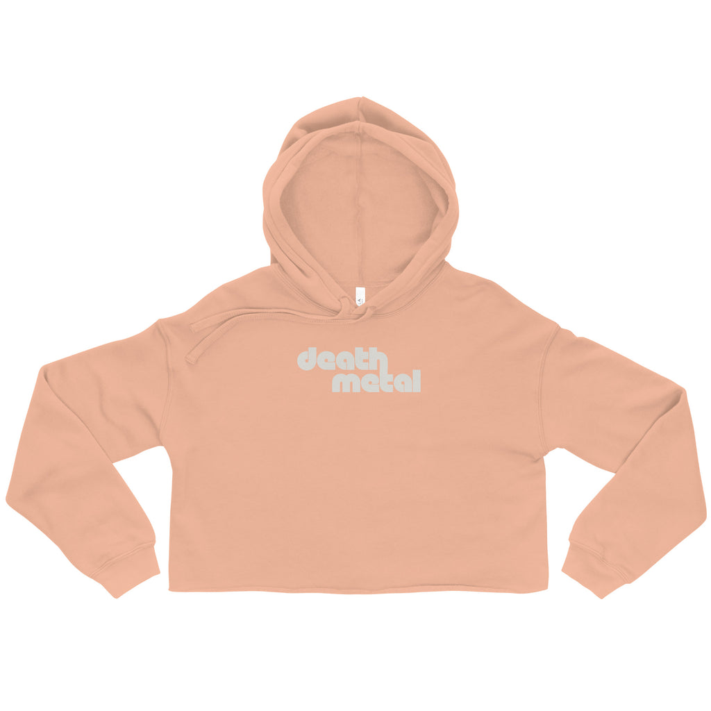 Death Metal Retro Logo Women's Cropped Hoodie